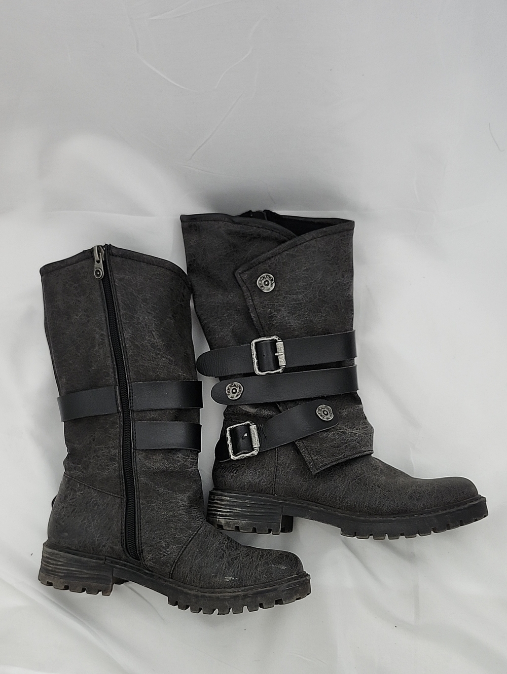 Blowfish Black Mid-Calf Strap Heeled Boots - Picture 8 of 8